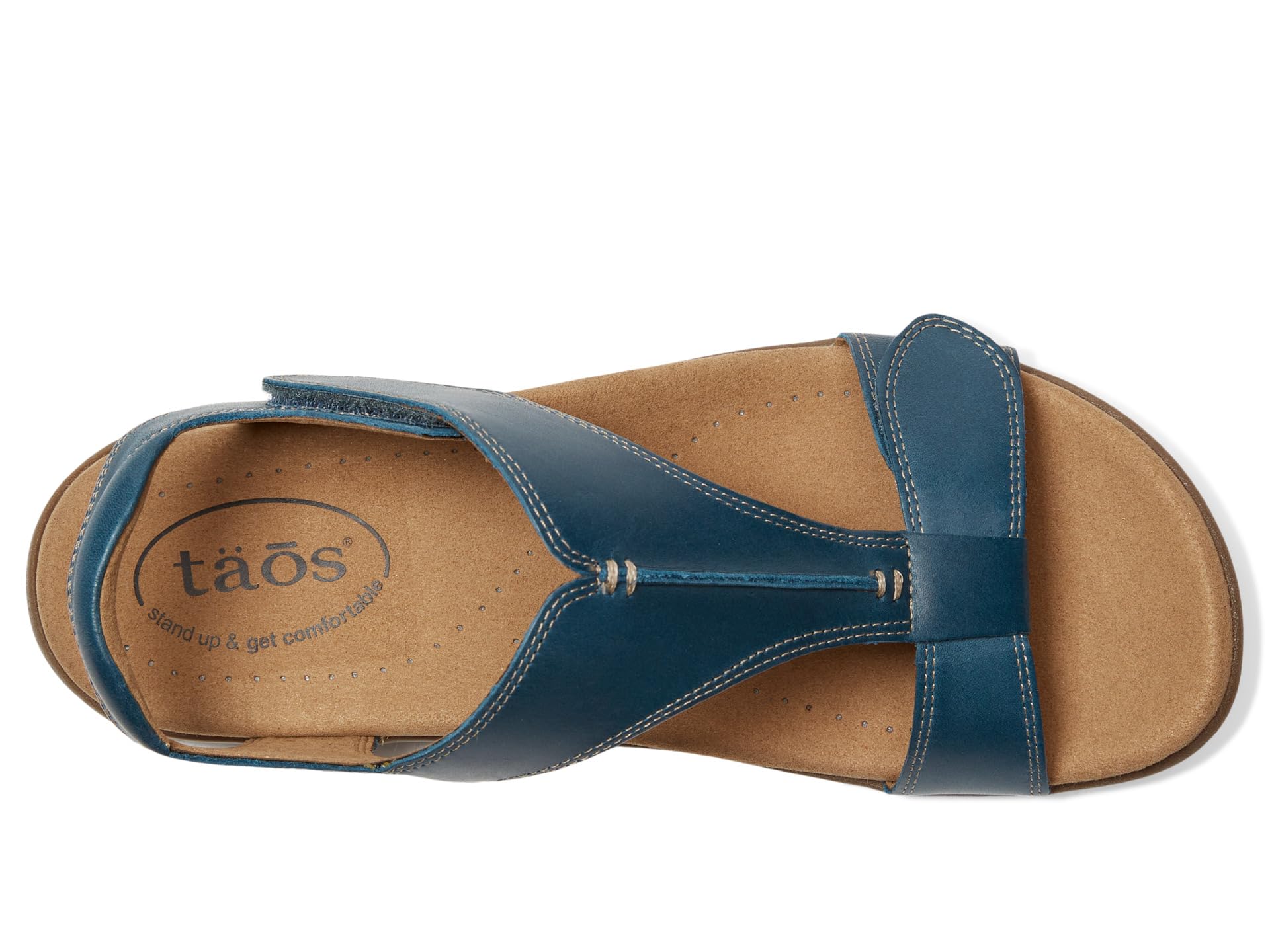Сандалии Taos Footwear The Show, Petrol Blue Leather — фото 2