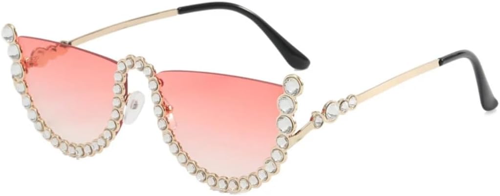 

Солнцезащитные очки с защитой UV400 | Панк, металлические петли, цветные линзы | для женщин и мужчин, для занятий спортом на открытом воздухе и вождения DSVIGF, Gold Gradient Pink