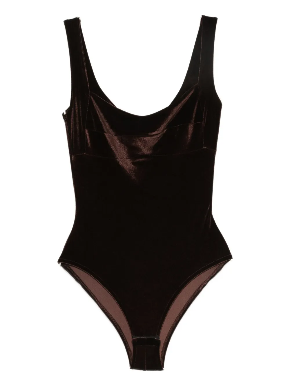 

Велюровое боди Atu Body Couture, коричневый