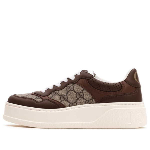 Кроссовки leather gg sneaker 'light brown' Gucci, коричневый