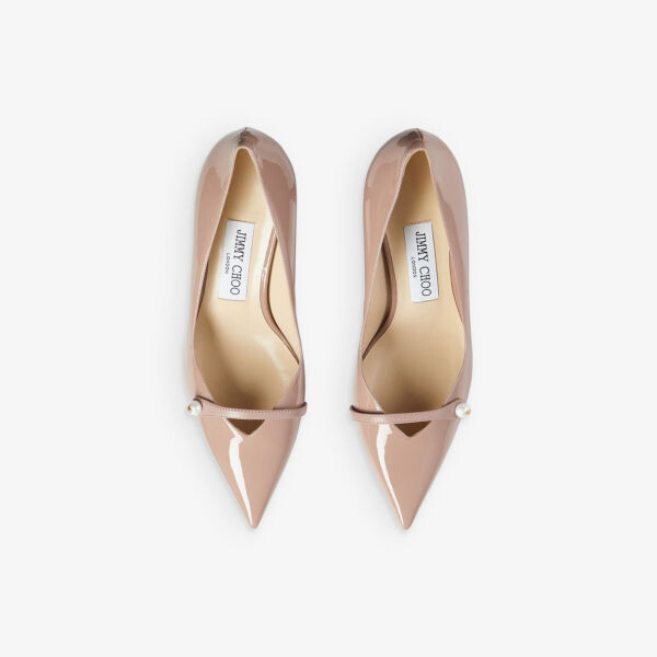 Туфли Rosalia 65 из лакированной кожи, украшенные жемчугом Jimmy Choo, розовый — фото 3