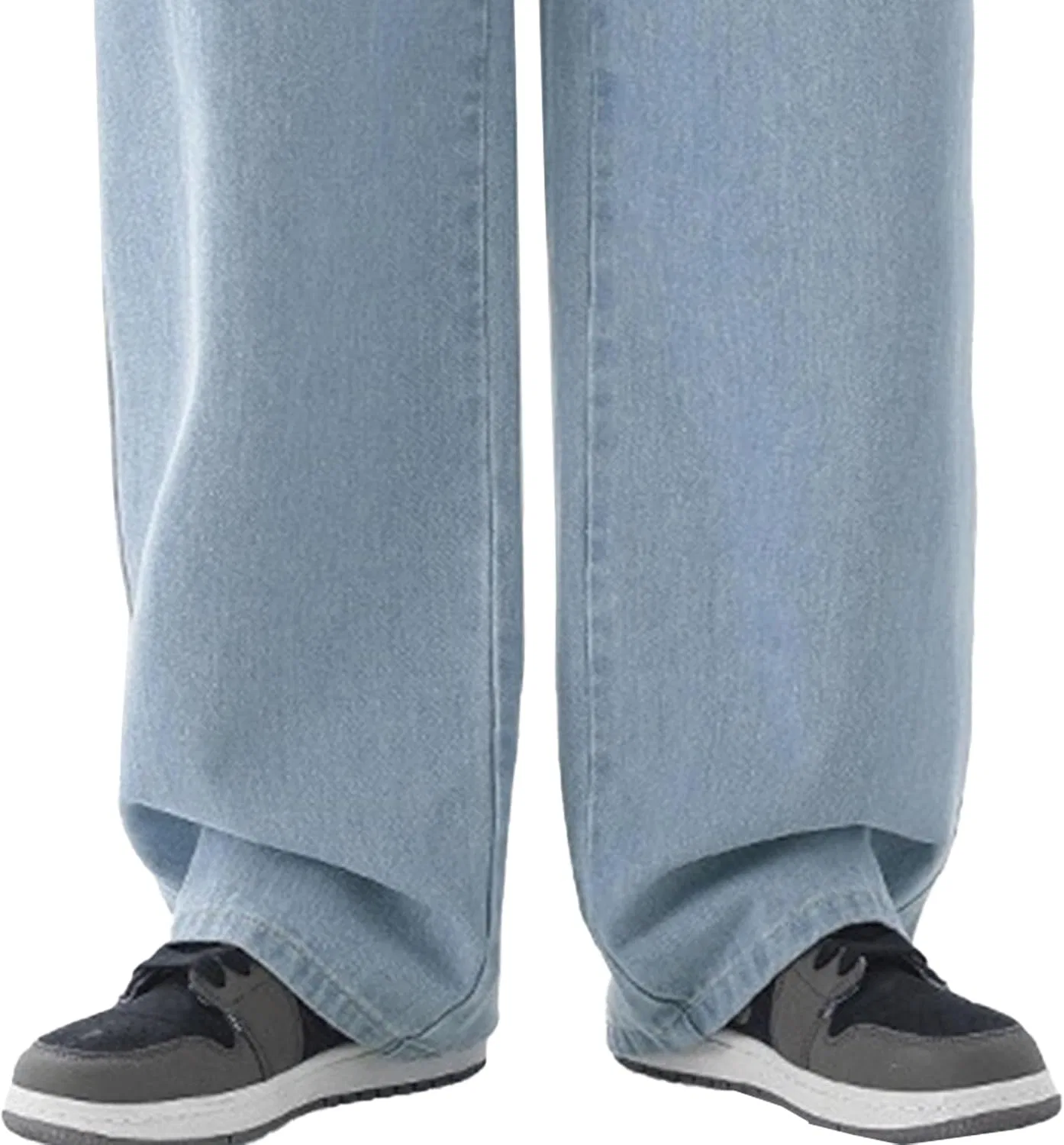 Джинсы свободные Men's Streetwear Biker Baggy Jeans, белый, синий generic — фото 2