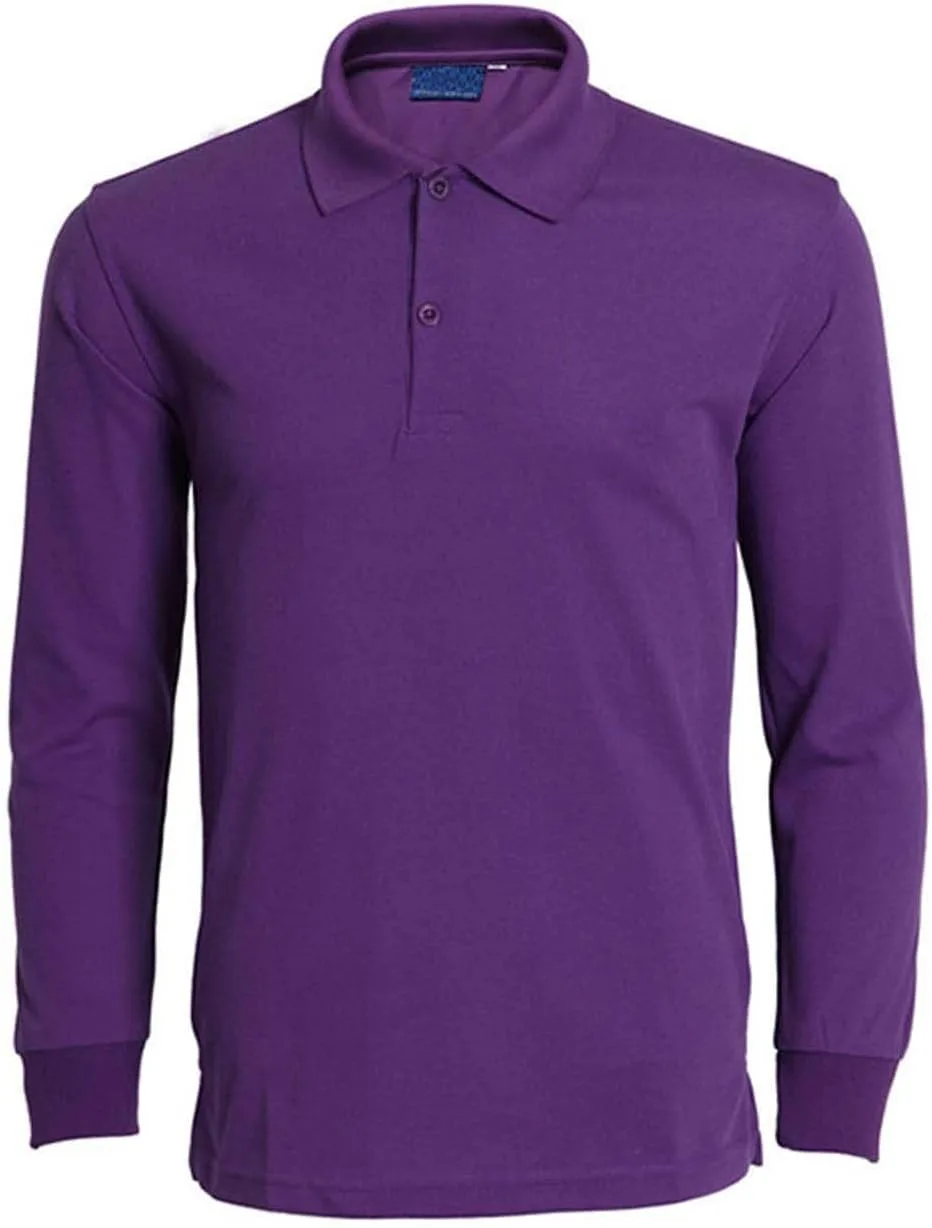 

Мужская поло с длинным рукавом классическая на пуговицах