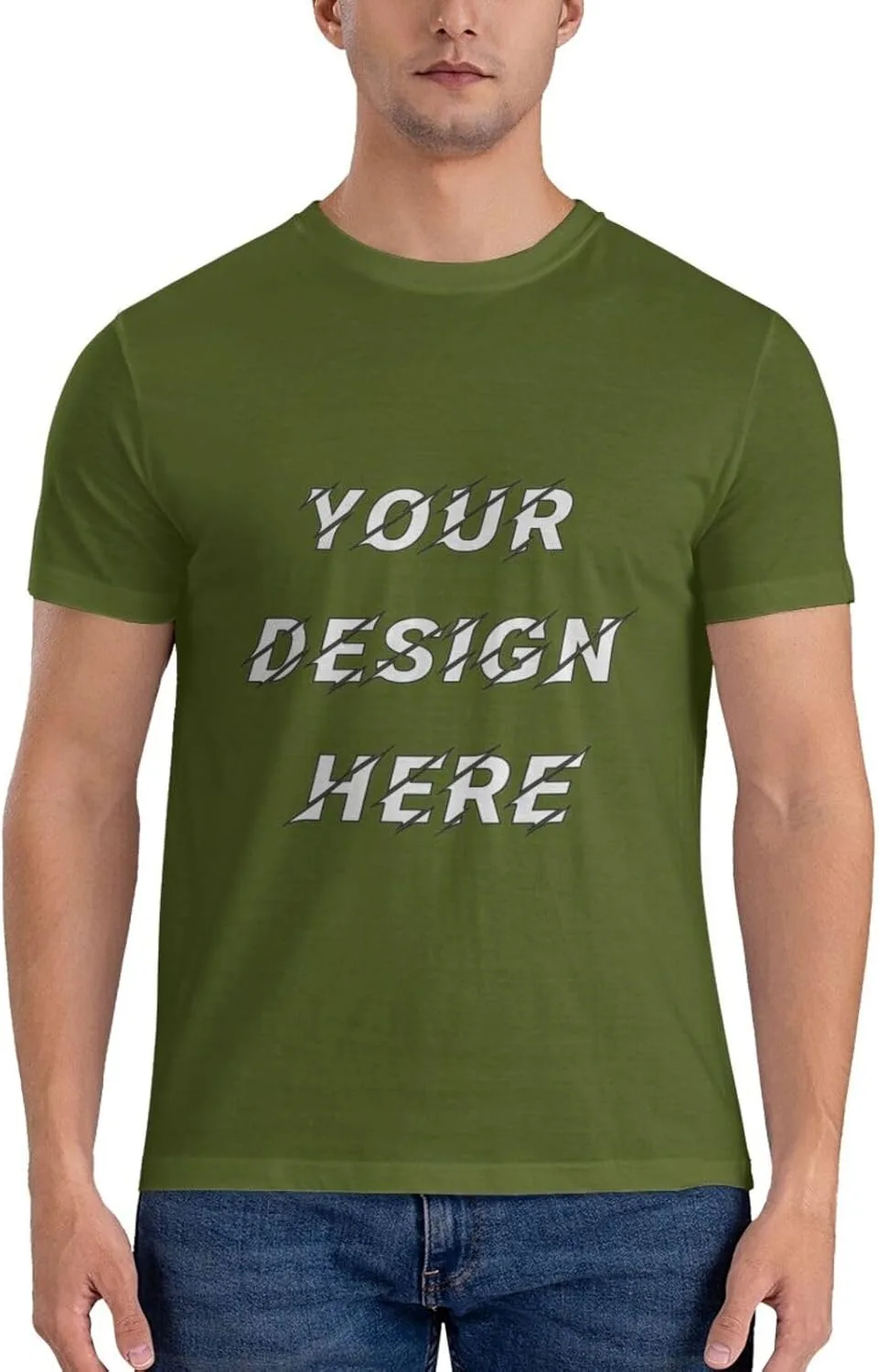 

Футболка Custom для мужчин с принтом и текстом