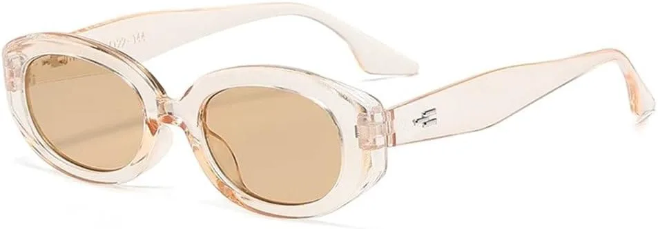 

Винтажные овальные солнцезащитные очки для женщин, модные ретро-очки, стильные и роскошные солнцезащитные очки с защитой от УФ-излучения UV400 TYUVIVO, Champagne