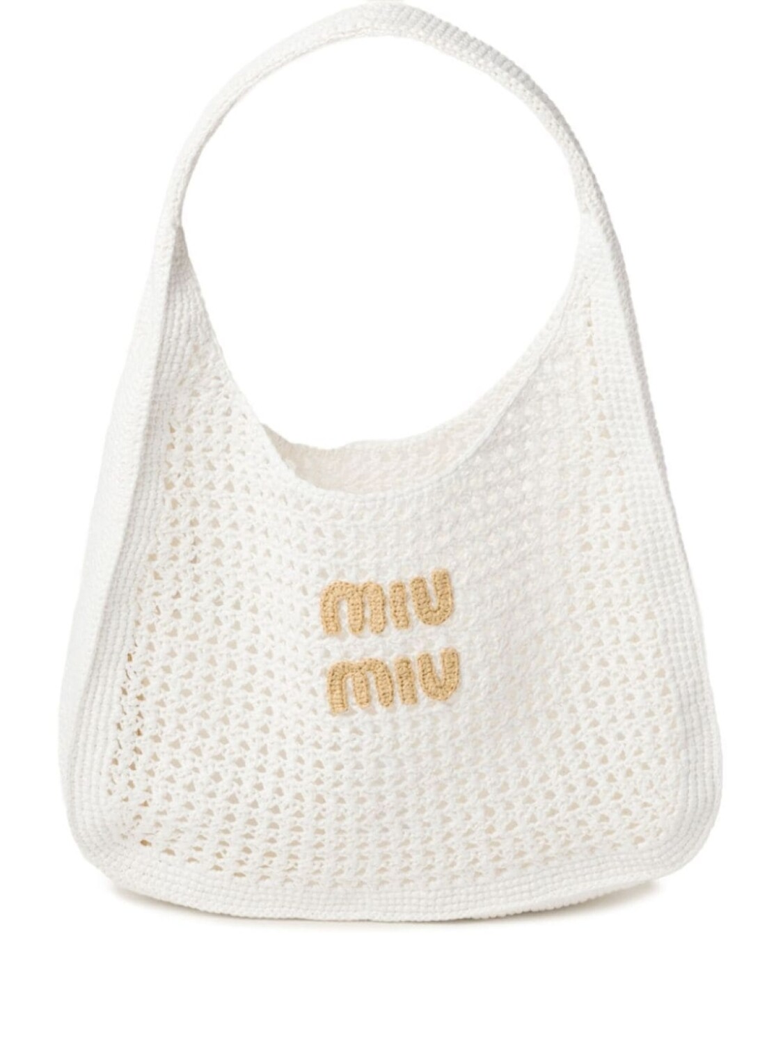 

Сумка Miu Miu в технике кроше, белый