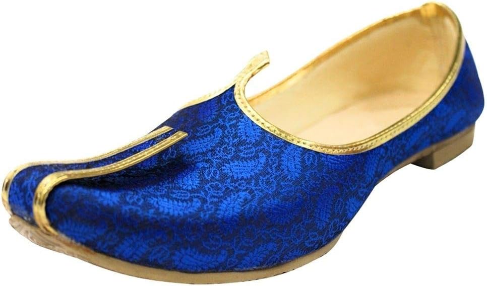 

Синий моджари для индийской мужской традиционной этнической обуви джутти и шервани на свадьбу Step N Style