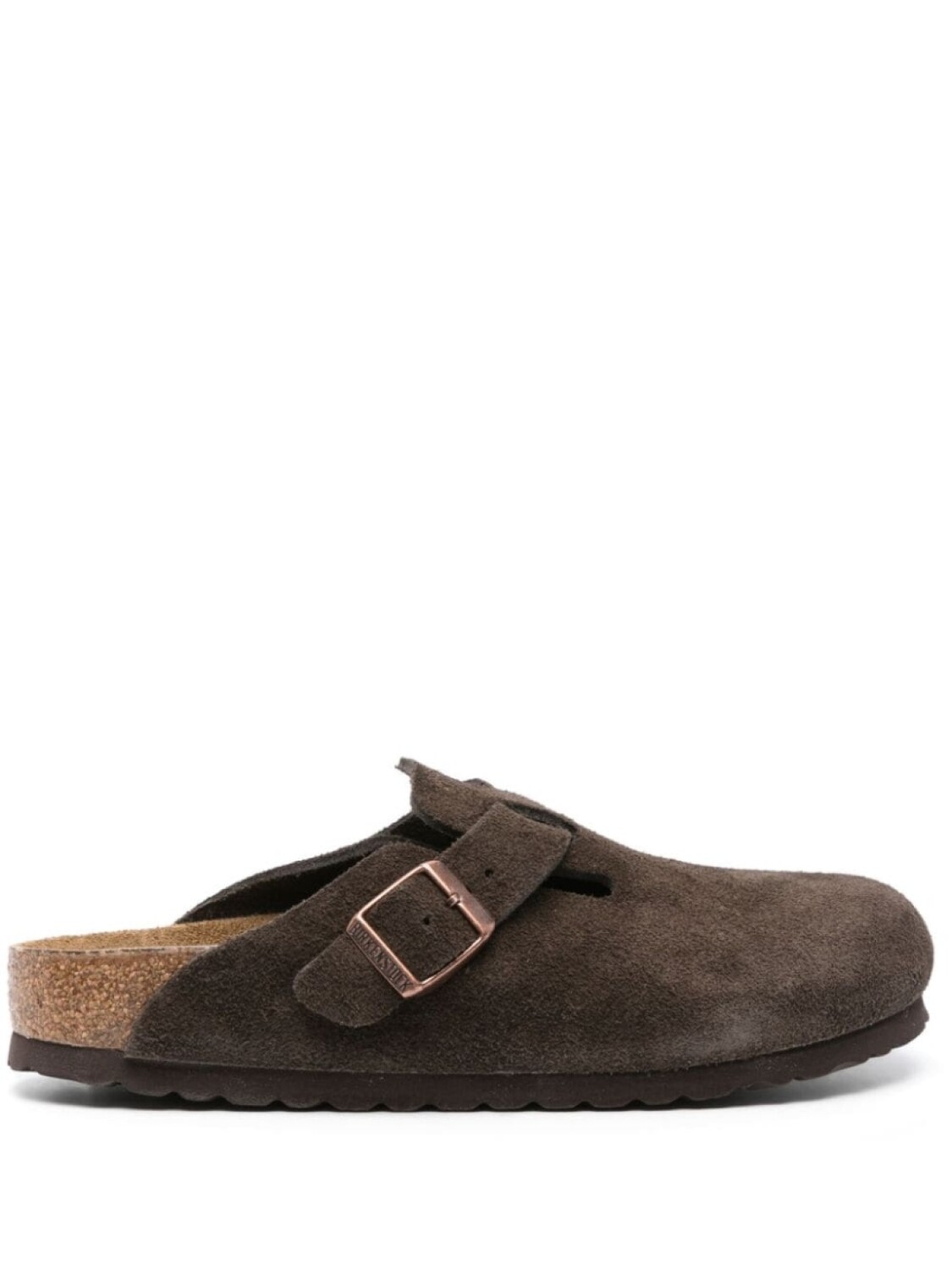 Birkenstock замшевые слиперы Boston, коричневый