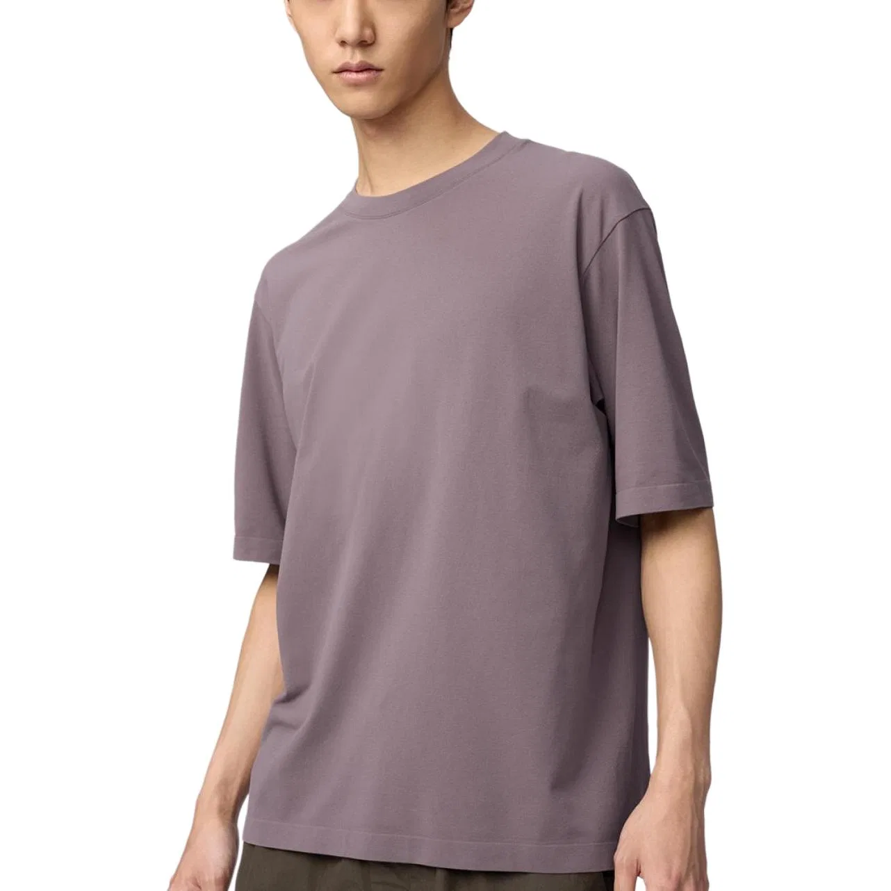 Футболка Uniqlo U Collection с круглым вырезом, бирюзово-фиолетовая