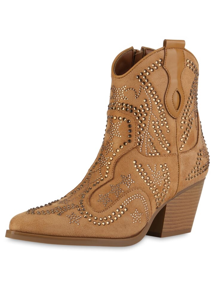 

Ботильоны VAN HILL Cowboy Boots Margot, светло-коричневый