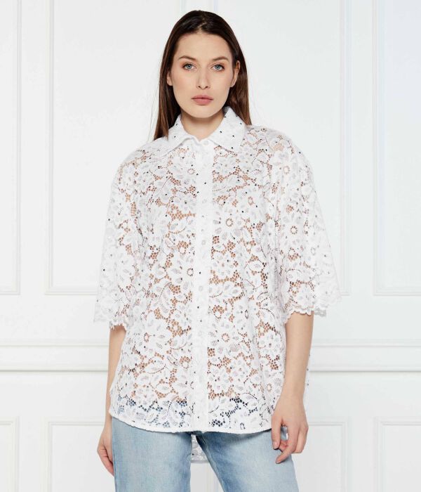 

Кружевная рубашка Loose fit Michael Kors, белый
