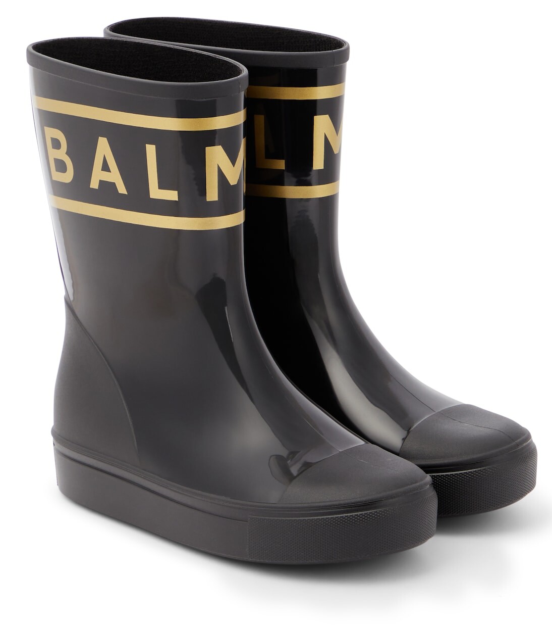 

Резиновые сапоги с логотипом Balmain Kids, черный
