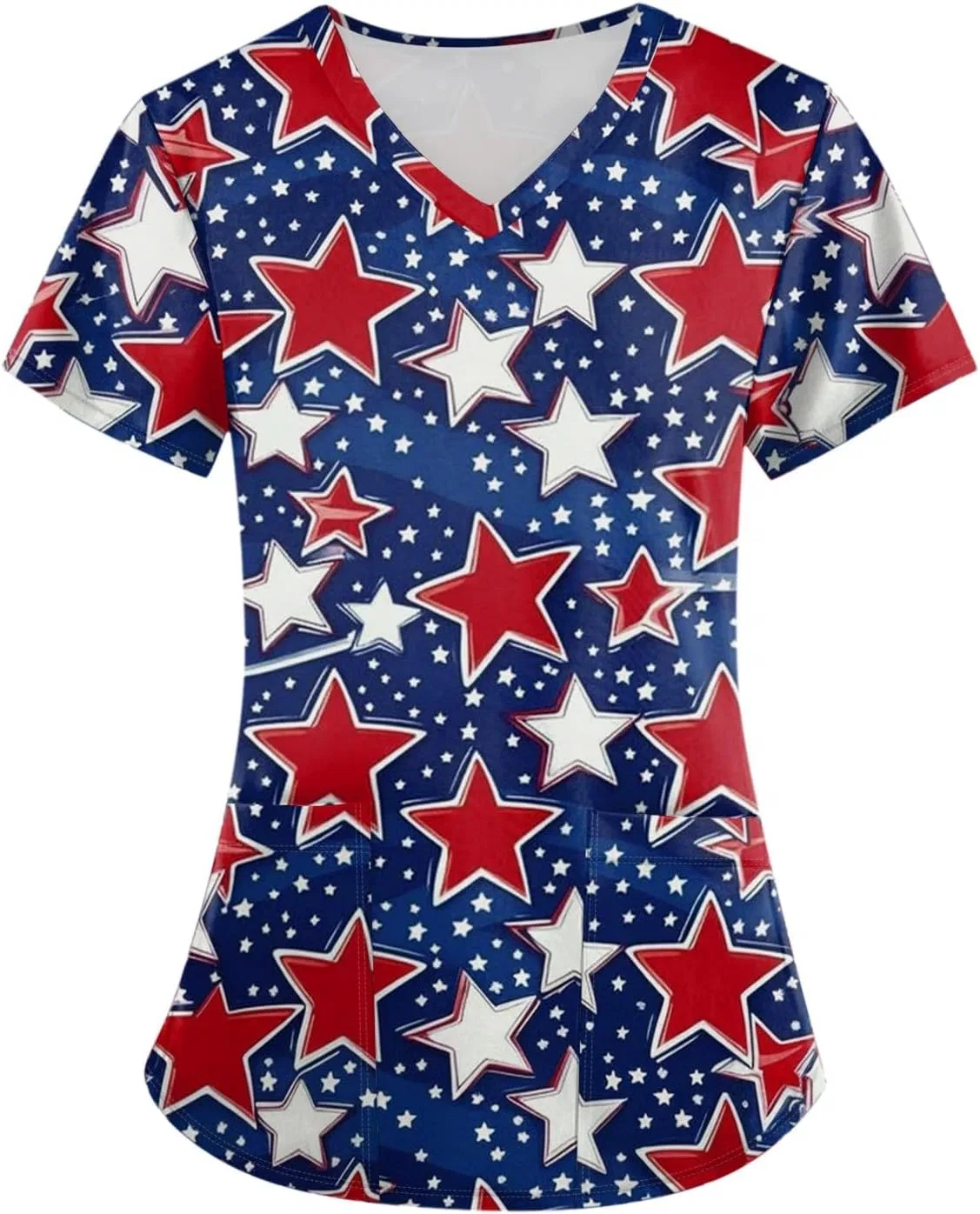 Женская футболка с американским флагом, бренд Generic, цвет 2-royal Blue