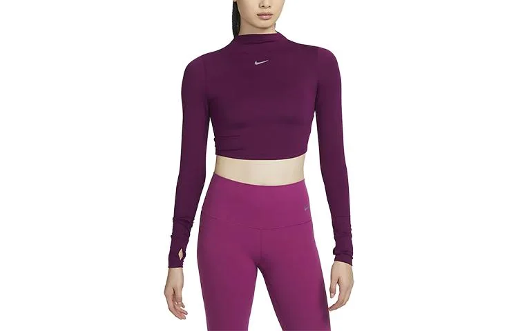Nike Футболка женская бордо бургунди полуводолазка умеренно прямой крой
