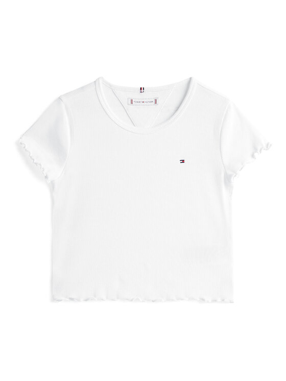 Футболка обычного кроя Essential KG0KG08590 Tommy Hilfiger, белый — фото 4