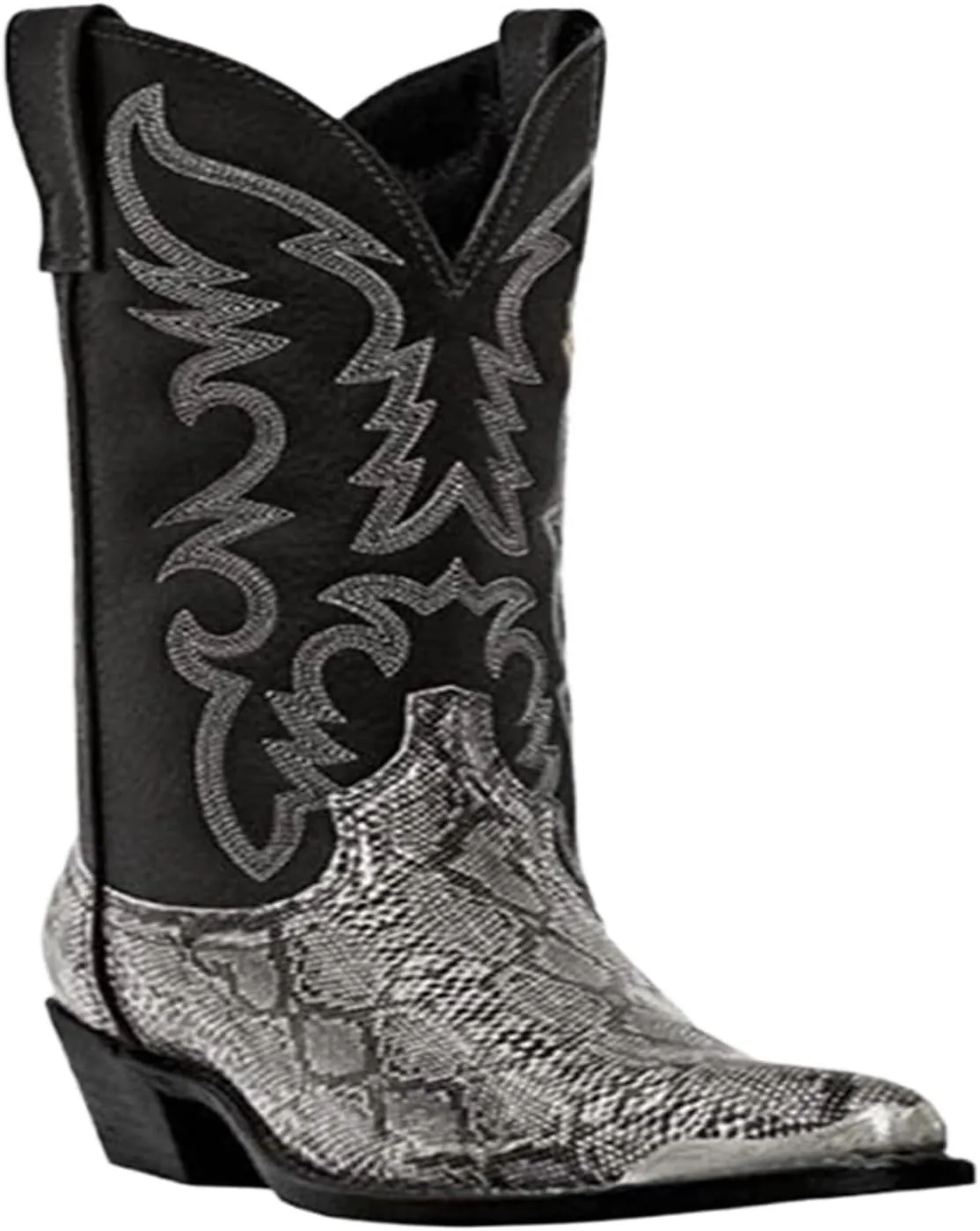 

Модные мужские ботинки Мужские вышитые ковбойские ботинки С заостренным носком Джинсовые рабочие ботинки Легкие и удобные западные ботинки Мужская обувь Generic, серебряный