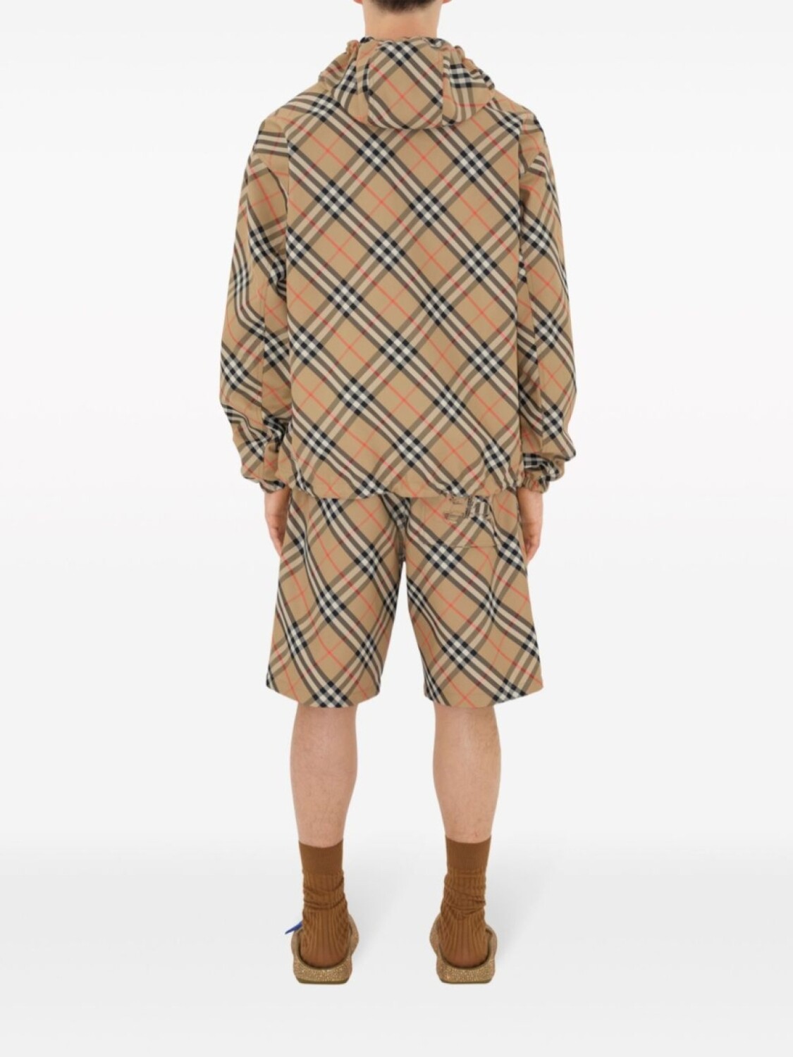 Куртка Burberry двусторонняя Vintage Check с капюшоном, коричневый — фото 4
