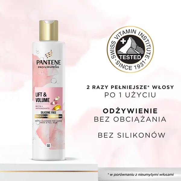Шампунь для густоты волос с биотином, 250 мл Pantene Pro v miracles lift'n'volume — фото 3