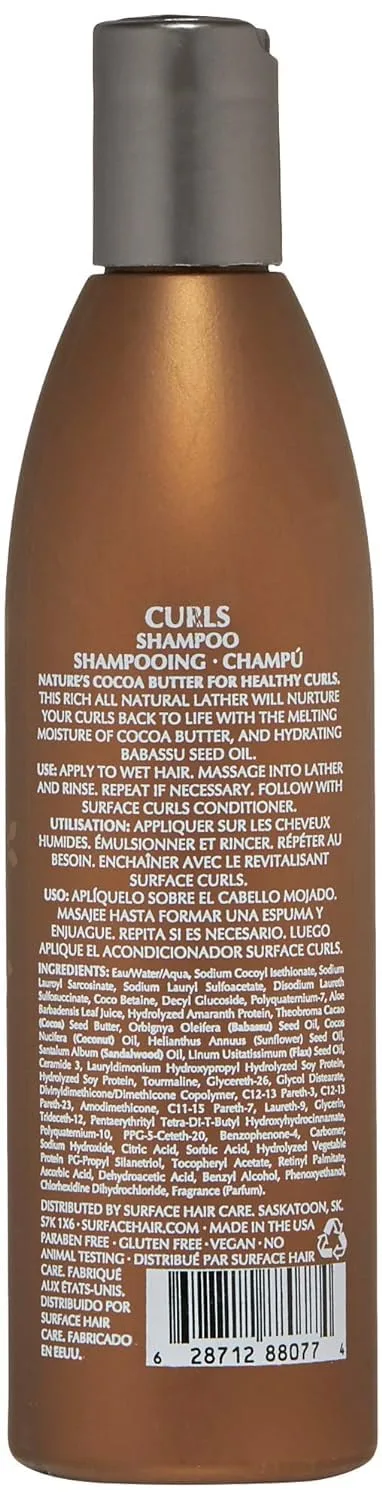 Увлажняющий шампунь Surface Hair - Curls - подчеркивает форму локонов, придает блеск и обеспечивает стойкость укладки без пушистости. — фото 2