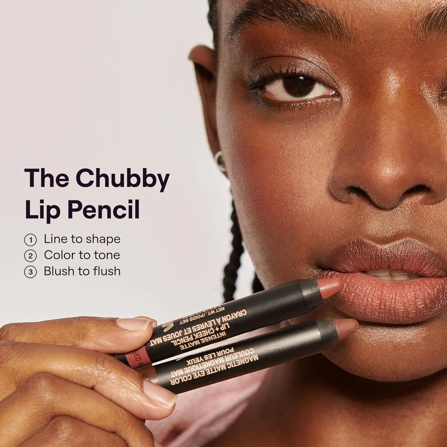 Nudestix Nude Love Lip Palette - лимитированный набор из 6 средств для губ, щек и глаз с матовым и глянцевым финишем, Sunkissed Rose, Sunkissed Nude, Sunkissed Pink, Gbaby, Greystone, Clear Gloss — фото 3