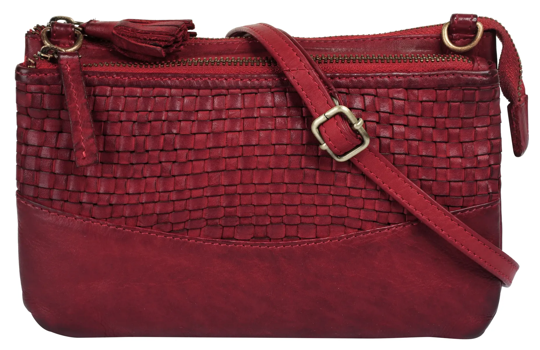 

Сумка через плечо Samantha Look, натуральная кожа, производство Италия, красный