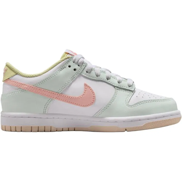 Кроссовки для скейтбординга Dunk Low top Kids' White Green Unisex Nike — фото 3