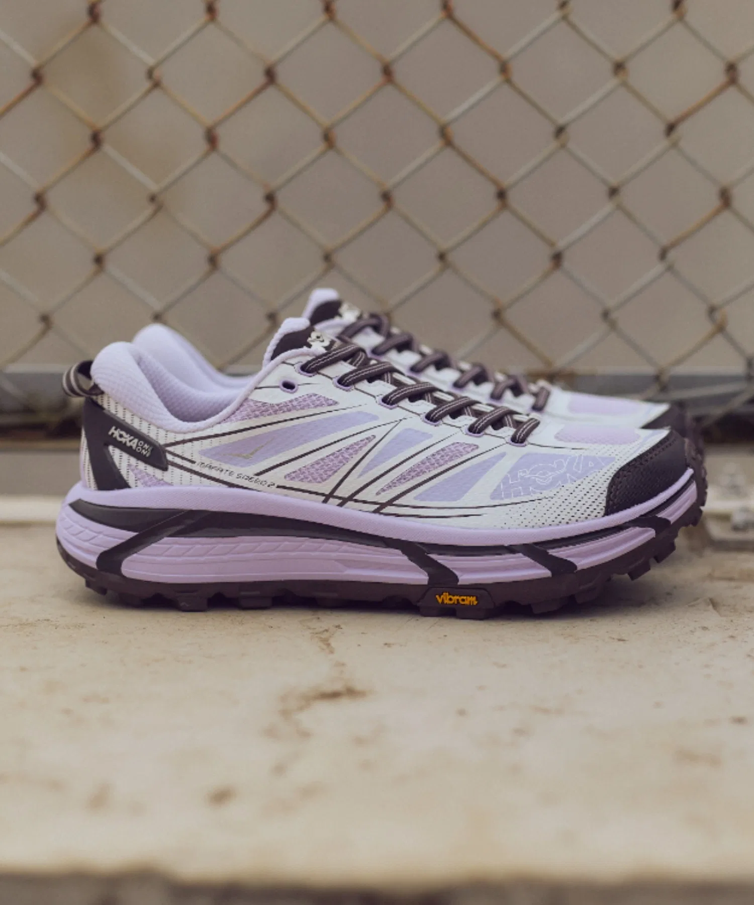 Унисекс кроссовки для трейлраннинга HOKA MAFATE SPEED 2 фиолетовые — фото 2