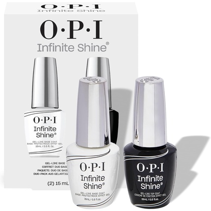 Лак для ногтей Infinite Shine Long-wear System, гелеобразный лак для ногтей, базовое и верхнее покрытие, набор из 2 х 15 мл OPI — фото 2