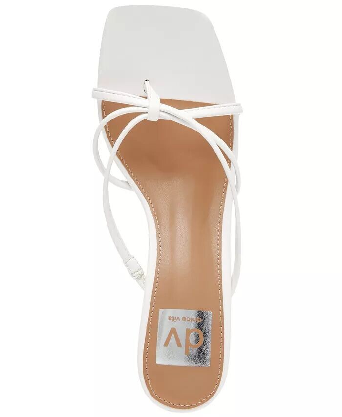 Женские босоножки Zini Strappy Kitten Heel Dress Sandals DV Dolce Vita, белый — фото 4