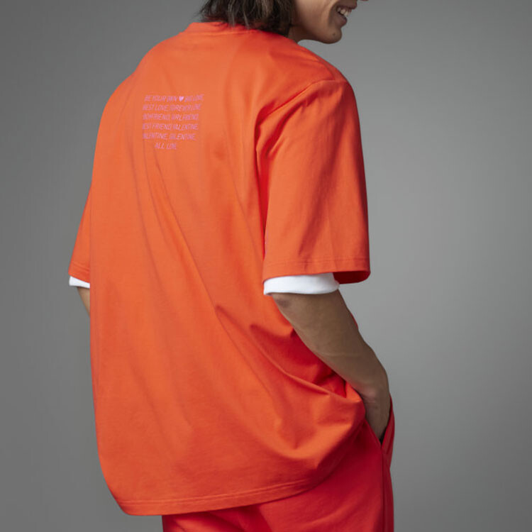 Футболка унисекс ярко-красная Adidas, красный — фото 4