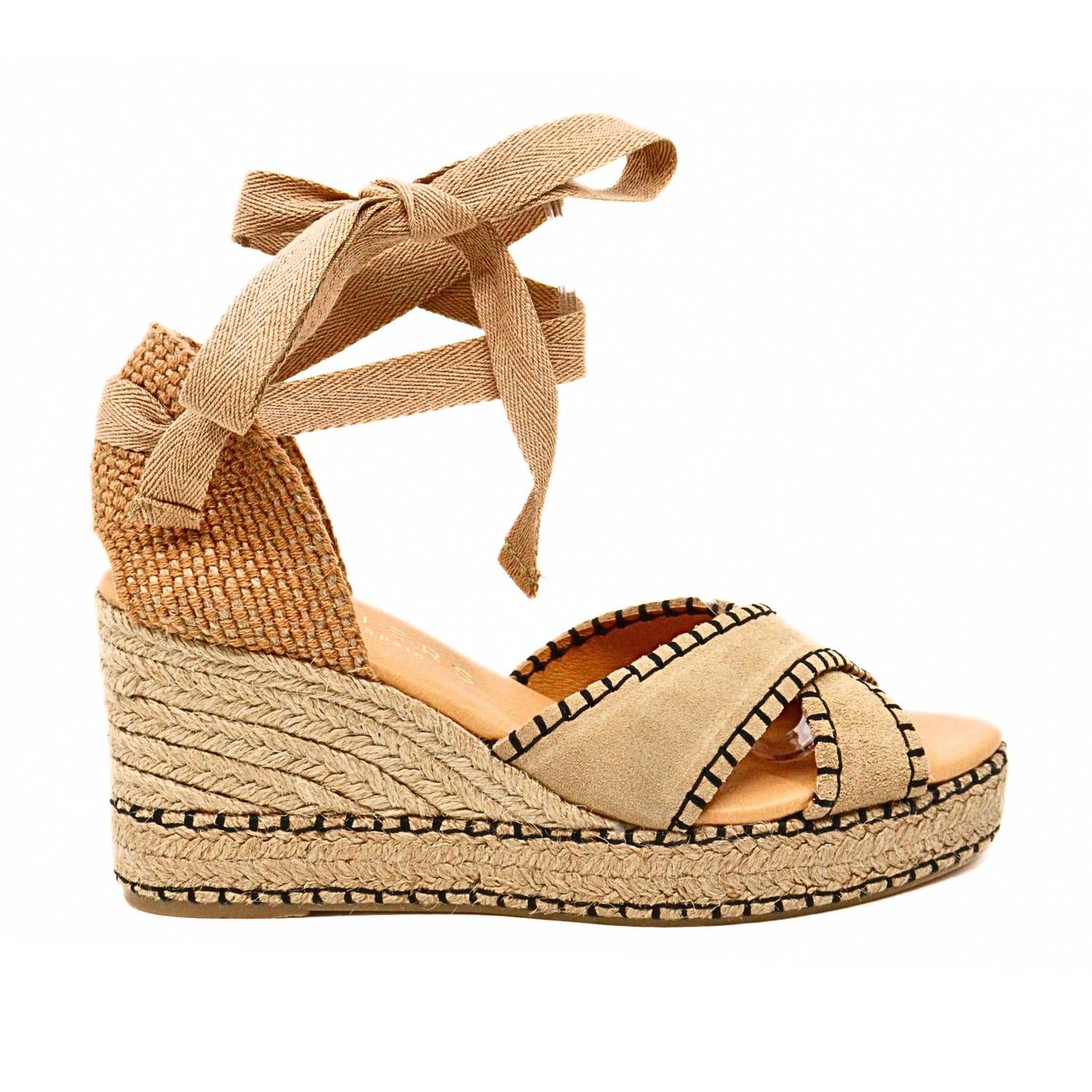 Женские босоножки Palma Wedge Sandals цвета Camel Ateliers — фото 3