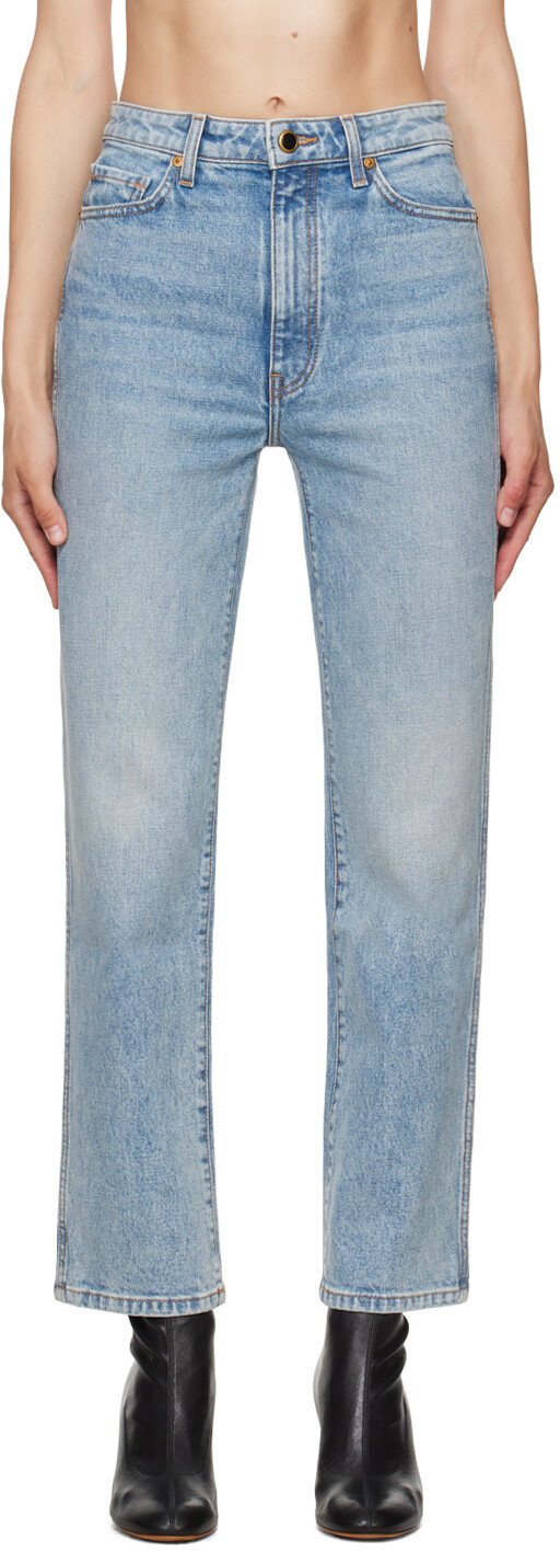 

Синие джинсы «The Abigail Stretch» KHAITE