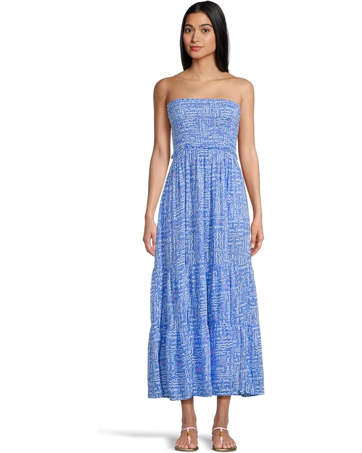 

Платье Lilly Pulitzer Anali Maxi Coverup, цвет Sunwashed Blue Secrets