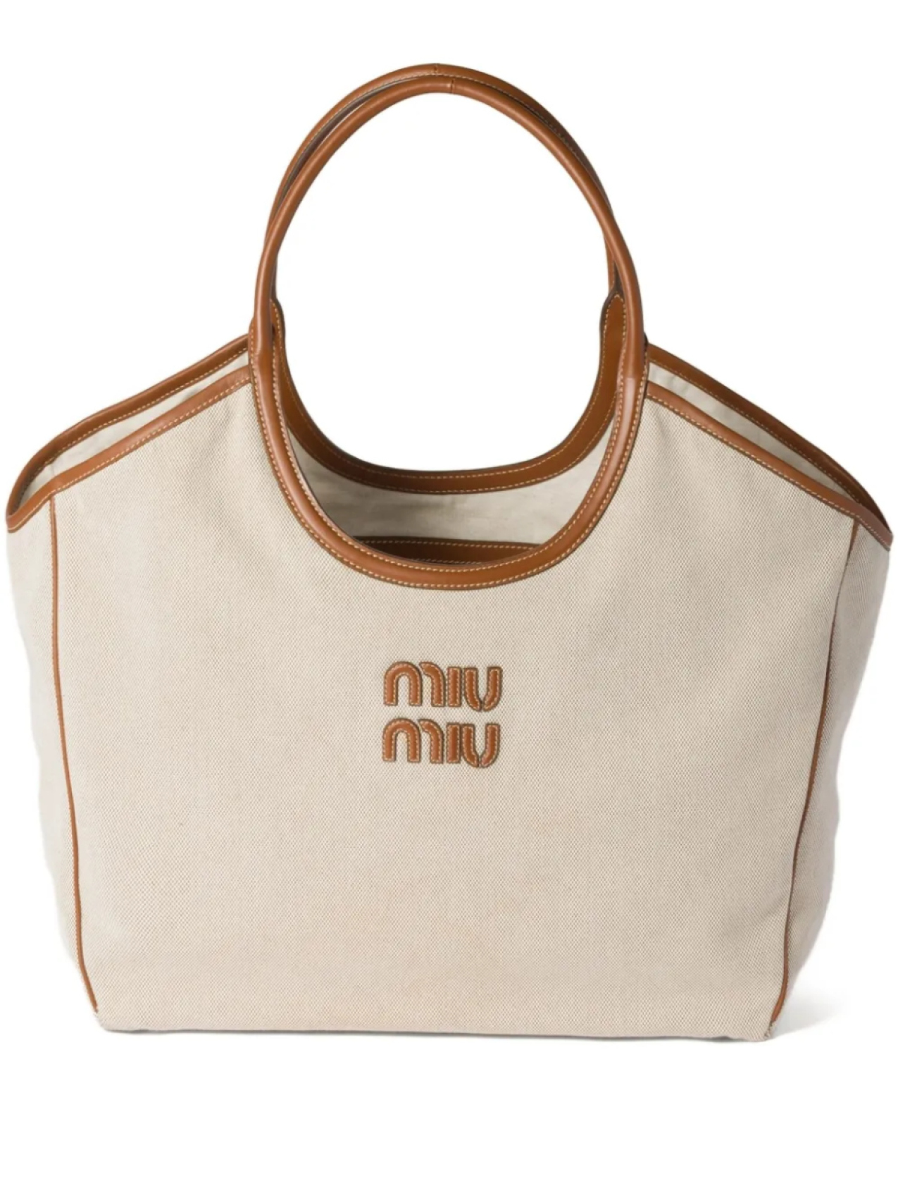 

Сумка-тоут из плюща Miu Miu, нейтральный