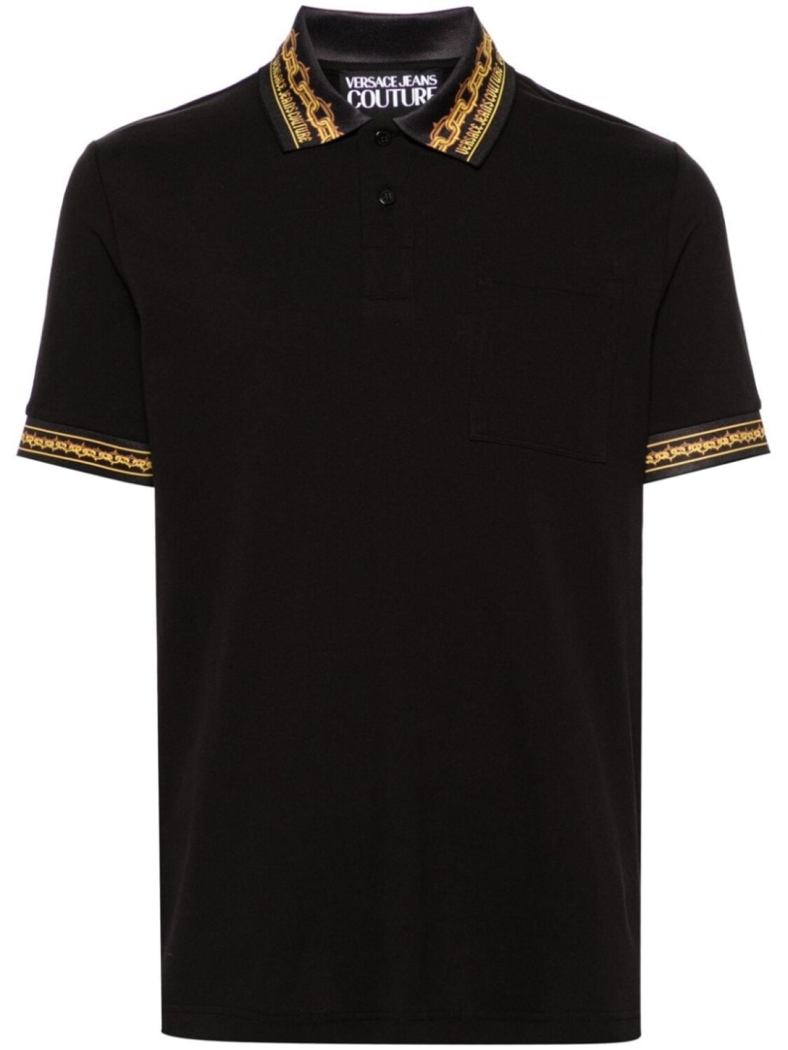 

Versace Jeans Couture рубашка поло с контрастной отделкой, черный