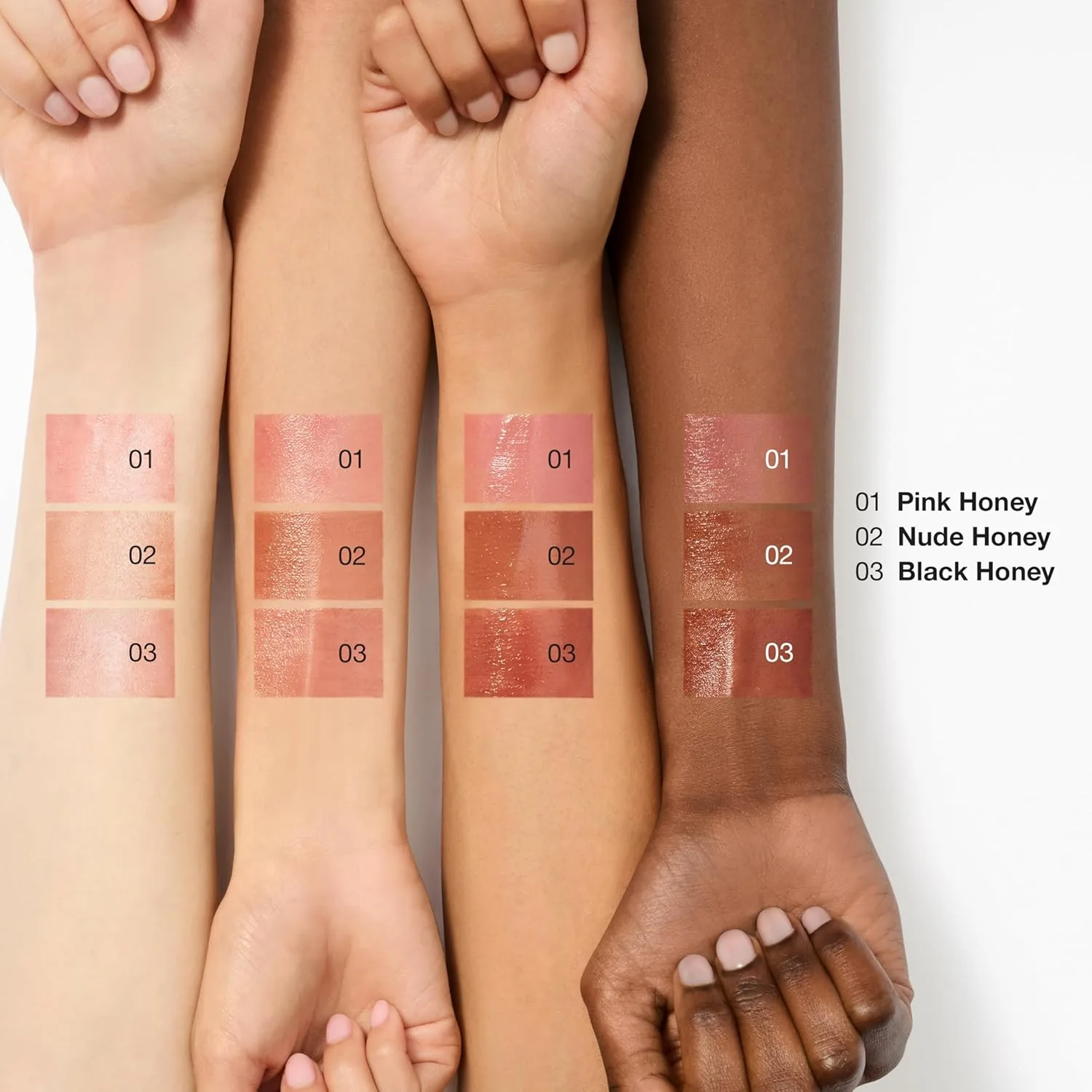 Тонирующий бальзам для губ Clinique Almost Lipstick в 3 культовых оттенках: черный медовый, розовый и нюдово-медовый | Полупрозрачный и легкий, Pink Honey/Nude Honey — фото 4