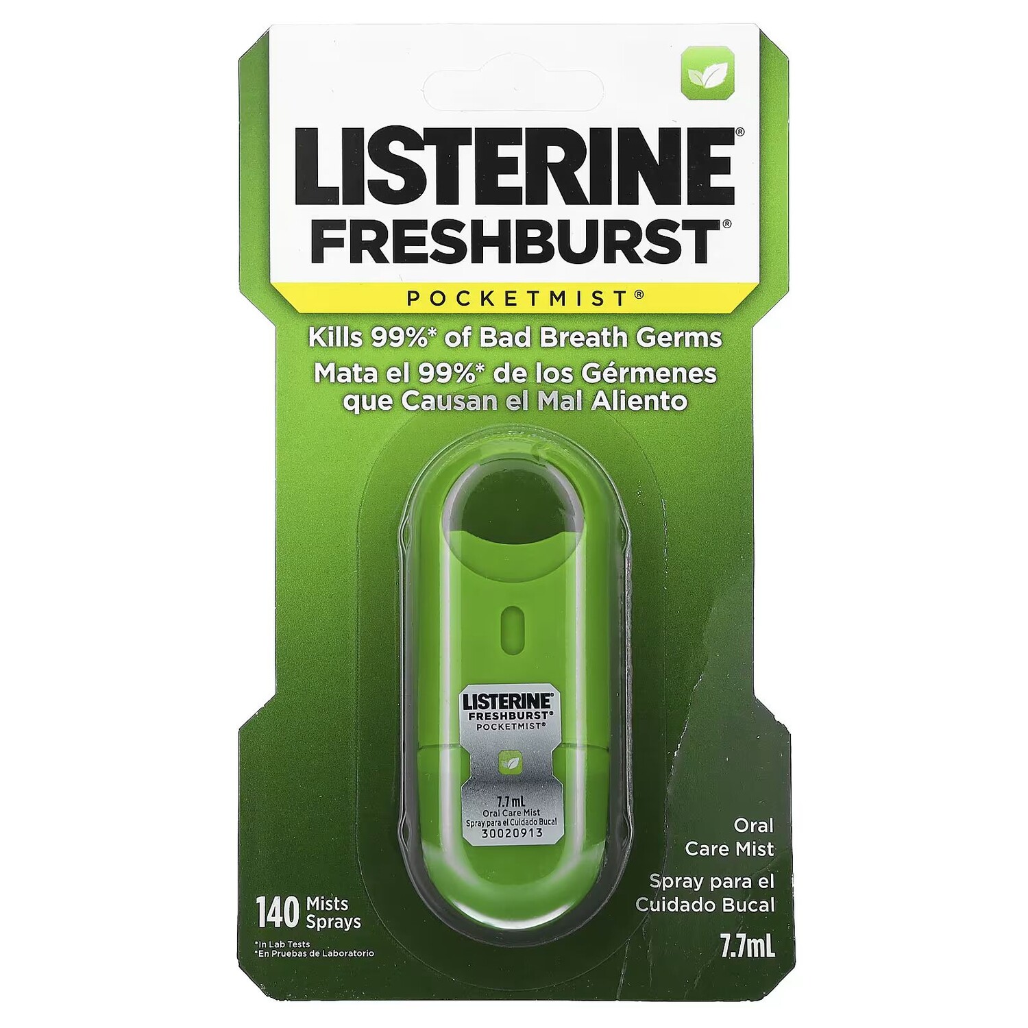 

PocketMist, Freshburst, 140 спреев Mists, 7,7 мл Listerine