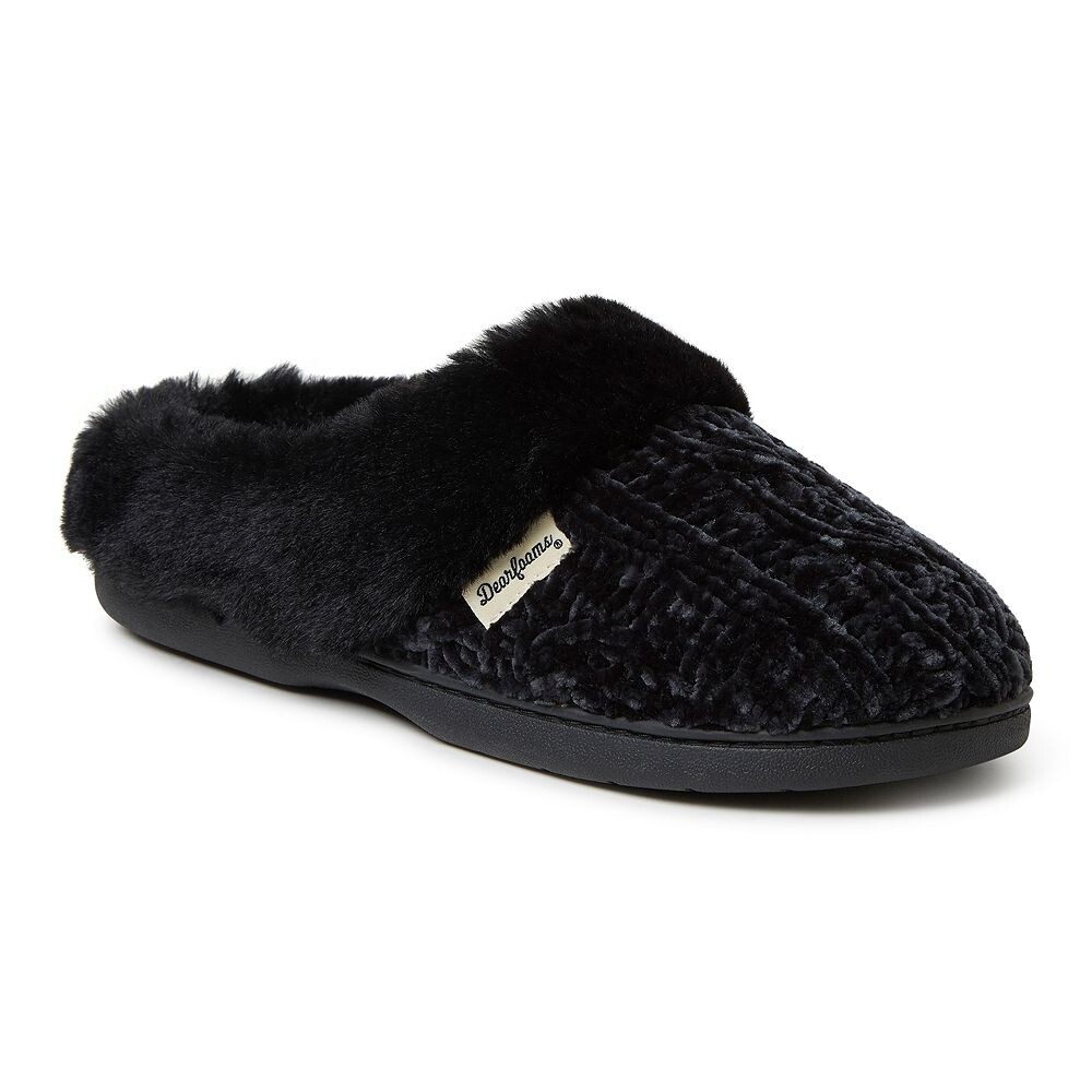 Женские сабо Dearfoams Claire Chenille, черный