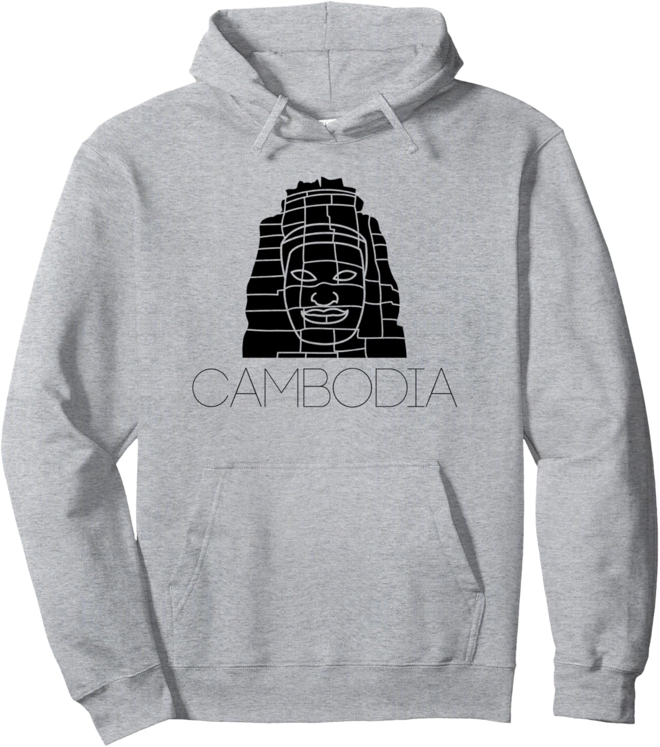 

Камбоджа Ангкор Ват, кхмерский храм Вишну, храм в Юго-Восточной Азии, толстовка серого цвета Cambodia Clothes Co