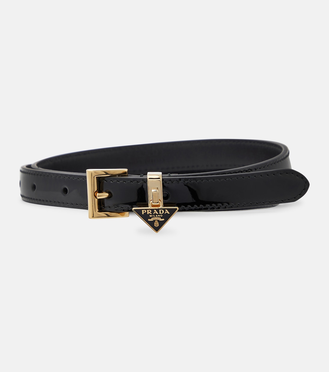 

Кожаный ремень с логотипом Prada, Nero/R