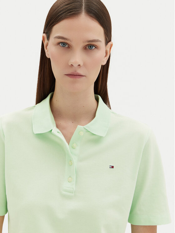 Рубашка поло стандартный крой 1985 WW0WW43224 Tommy Hilfiger, зеленый — фото 4