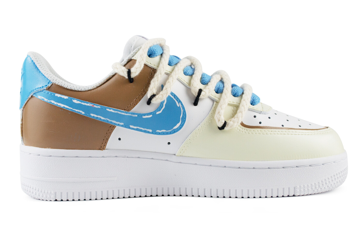 

Кроссовки для скейтбординга Air Force 1 женские с низким верхом, белые/синие/коричневые/желтые Nike, Синий, Кроссовки для скейтбординга Air Force 1 женские с низким верхом, белые/синие/коричневые/желтые Nike