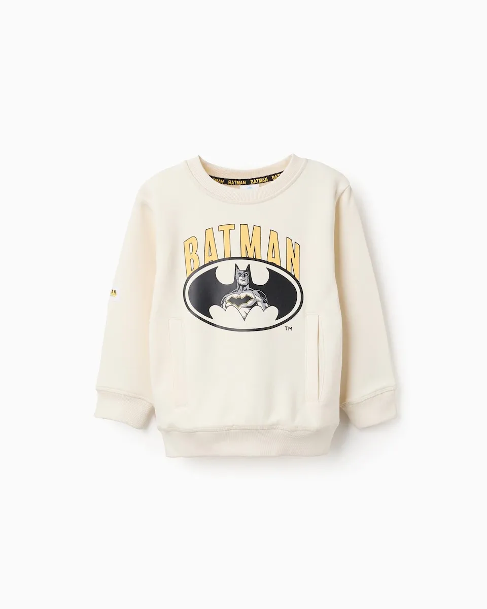 

Детский флисовый свитер с принтом Бэтмена Zippy, бежевый