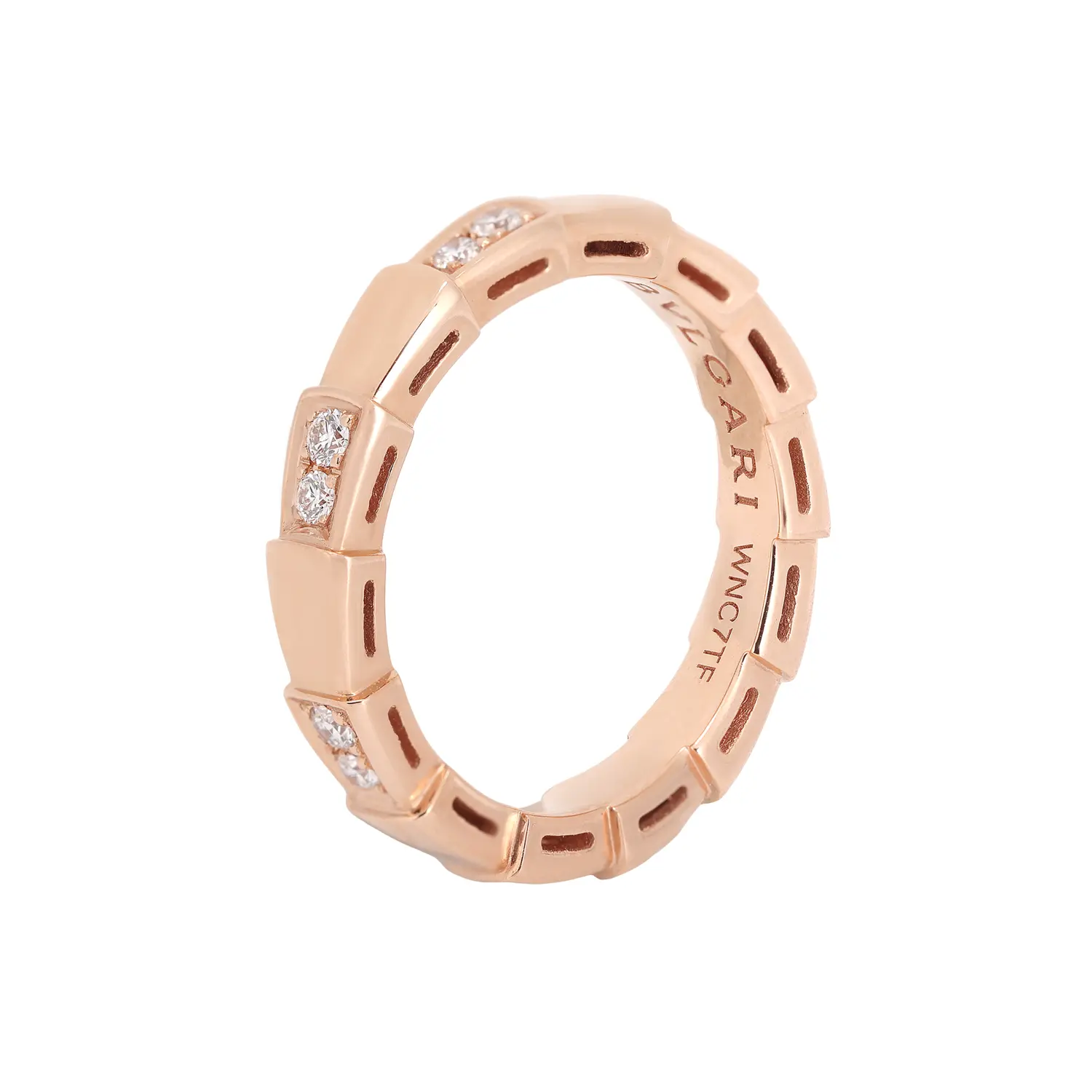 BVLGARI 18-каратное розовое золото, кольцо с бриллиантами для женщин Rose Gold — фото 3