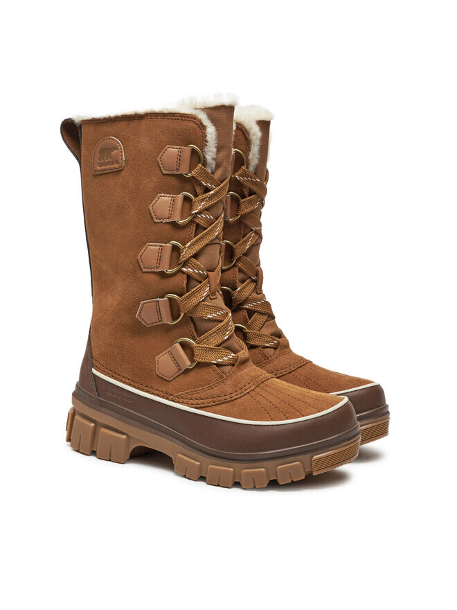 Зимние ботинки женские Sorel Torino V высокие на толстой подошве, коричневый — фото 2