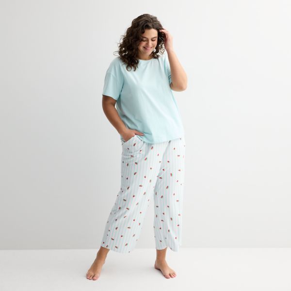 

Пижамный комплект для мамы на День матери Plus size Sonoma Goods For Life, цвет blue watermelon