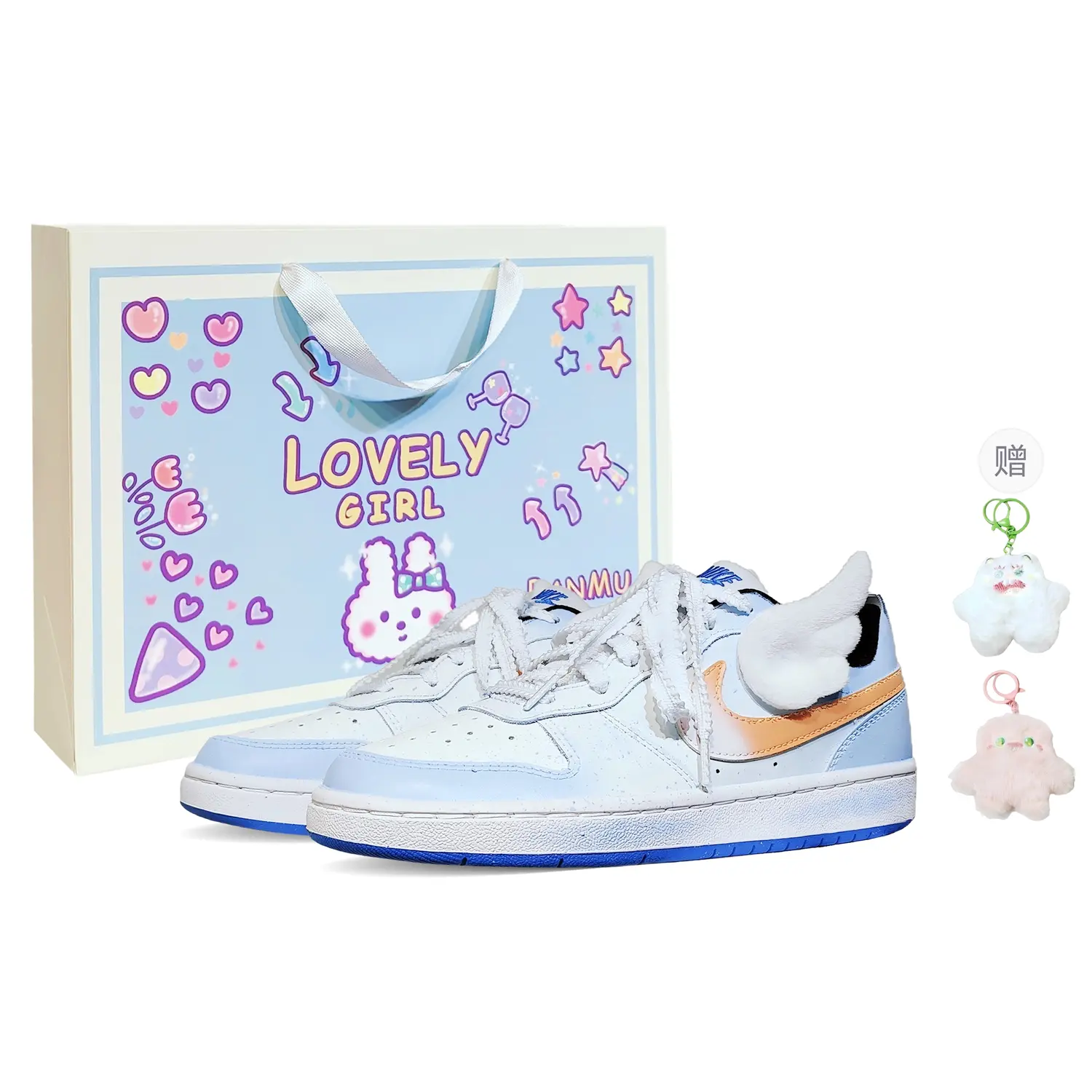 

Nike Детские кроссовки для скейтбординга Court Borough Scud Low, белые, синие, для подростков