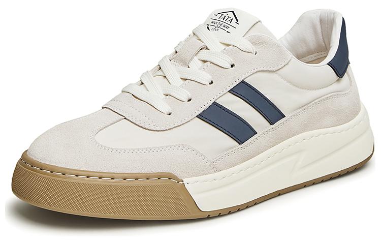 Низкие кроссовки German Army Trainers мужские бежево-серо-голубые TATA, бежево-серо-абрикосовые — фото 2