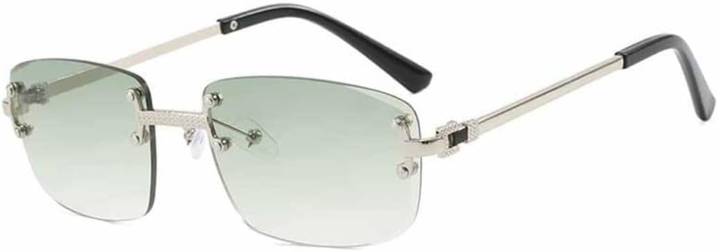 

Солнцезащитные очки с защитой UV400 | Безободковая металлическая оправа, градиентный панк | для женщин и мужчин, для занятий спортом на открытом воздухе и вождения DSVIGF, 08