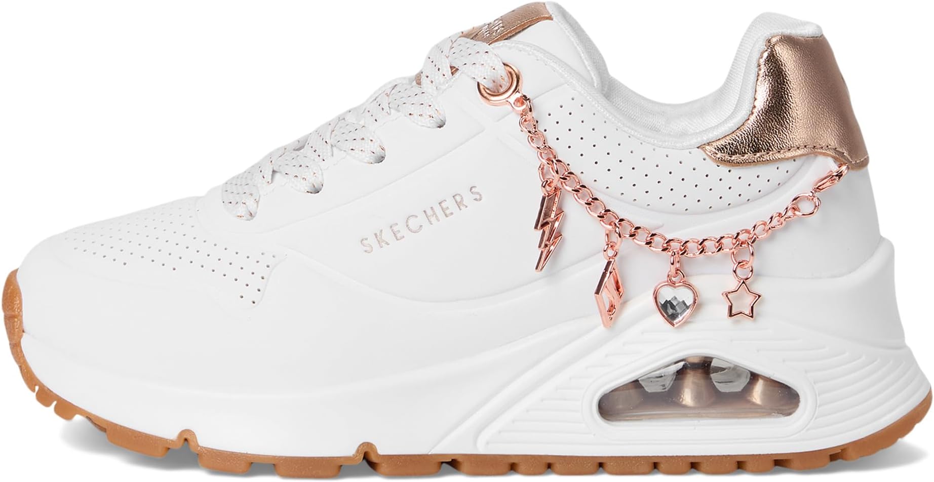 Кроссовки SKECHERS KIDS  Uno Gen1 310343L, White/Rosegold — фото 4